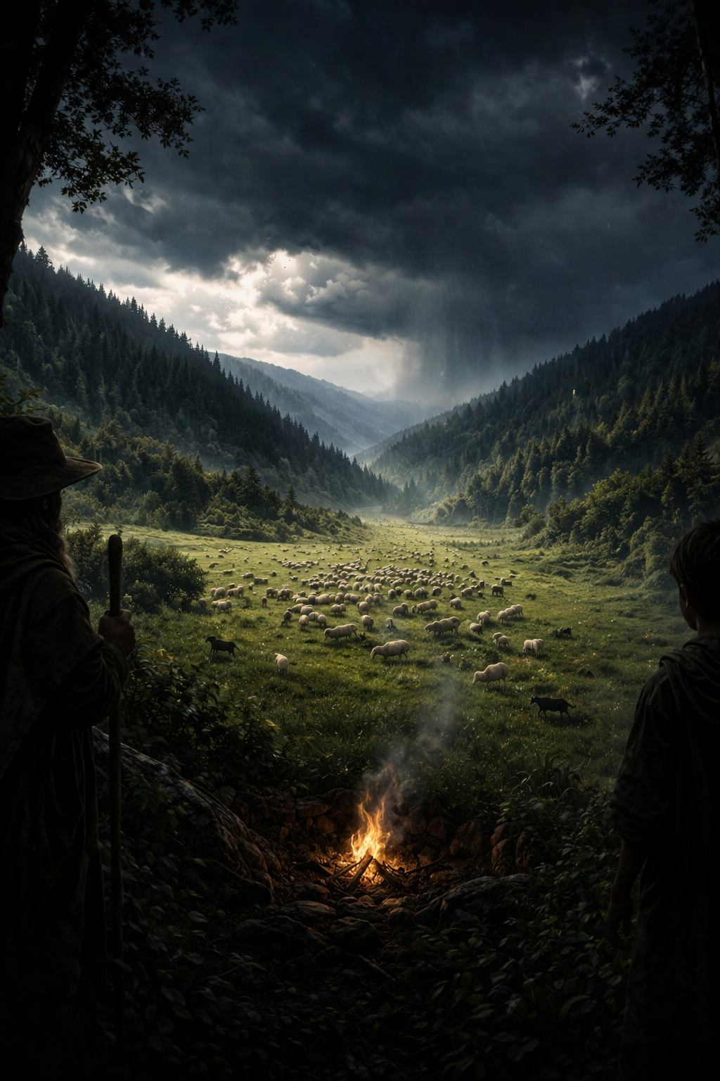 Illustration accompanying The Boy Crying Sheepdog